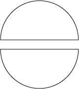 cut a circle in half